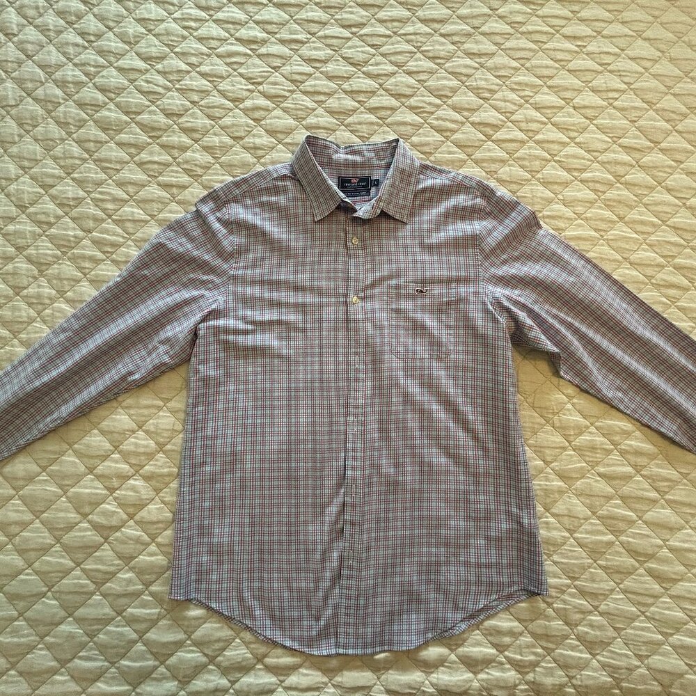 Men's Vineyard Vines Slim Fit Tucker Shirt Long Sleeve Size L